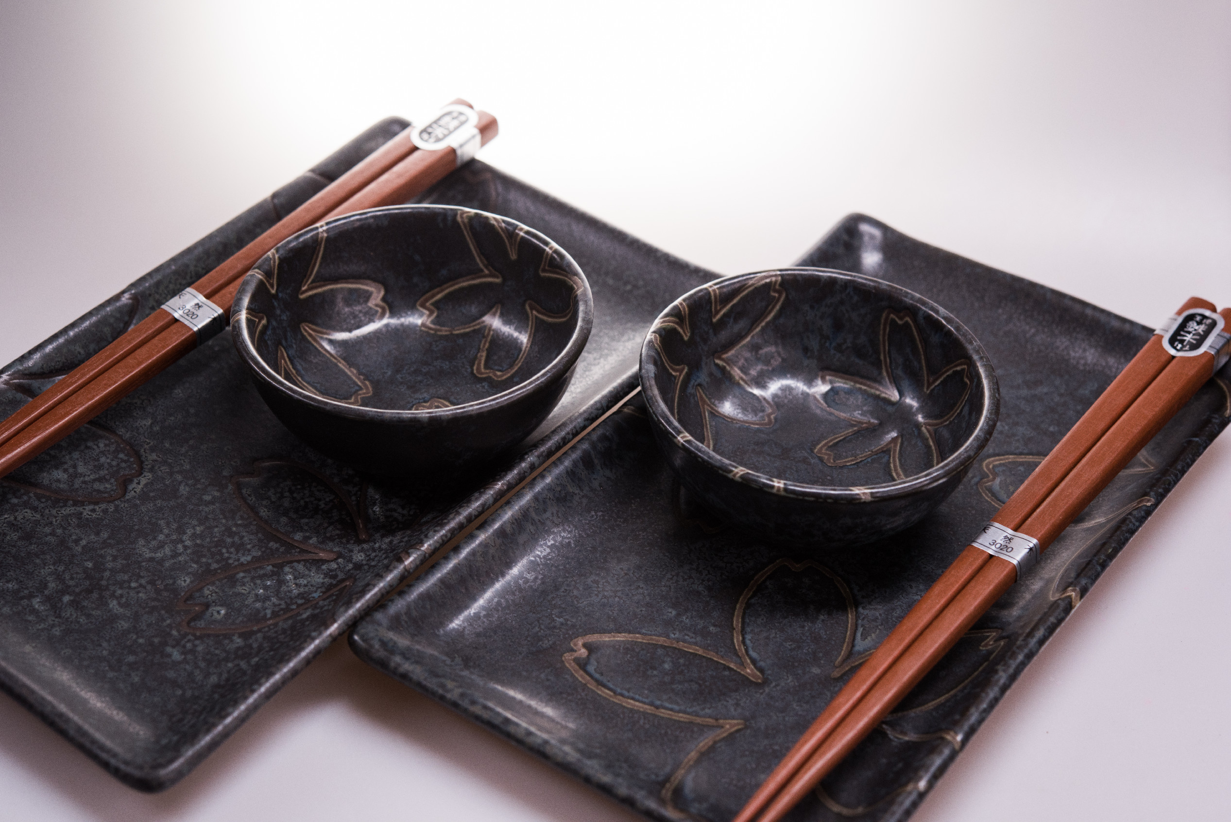 Sushiset, 6 st, blommotiv, MIJ