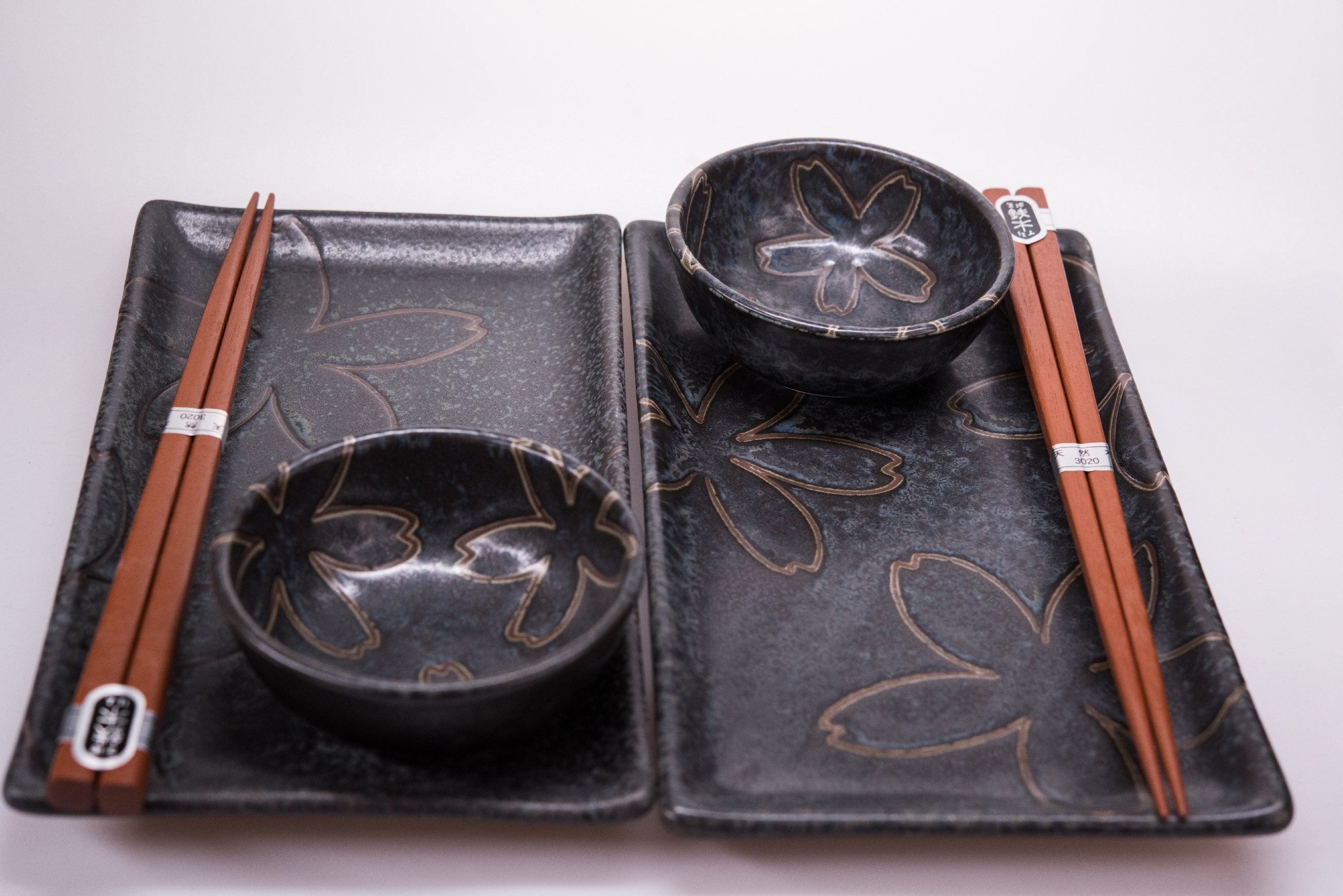 Sushiset, 6 st, blommotiv, MIJ