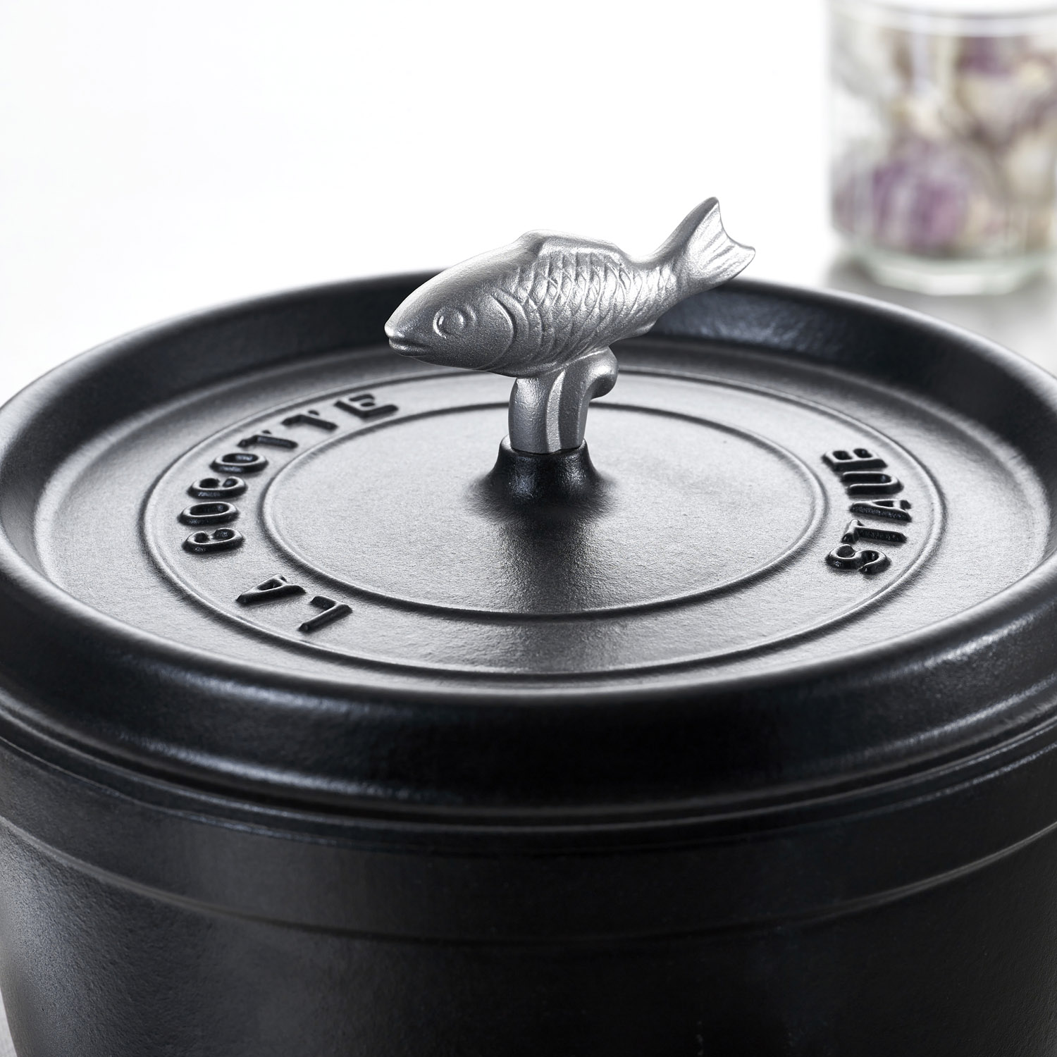 Lockhandtag FISH, silver, Staub