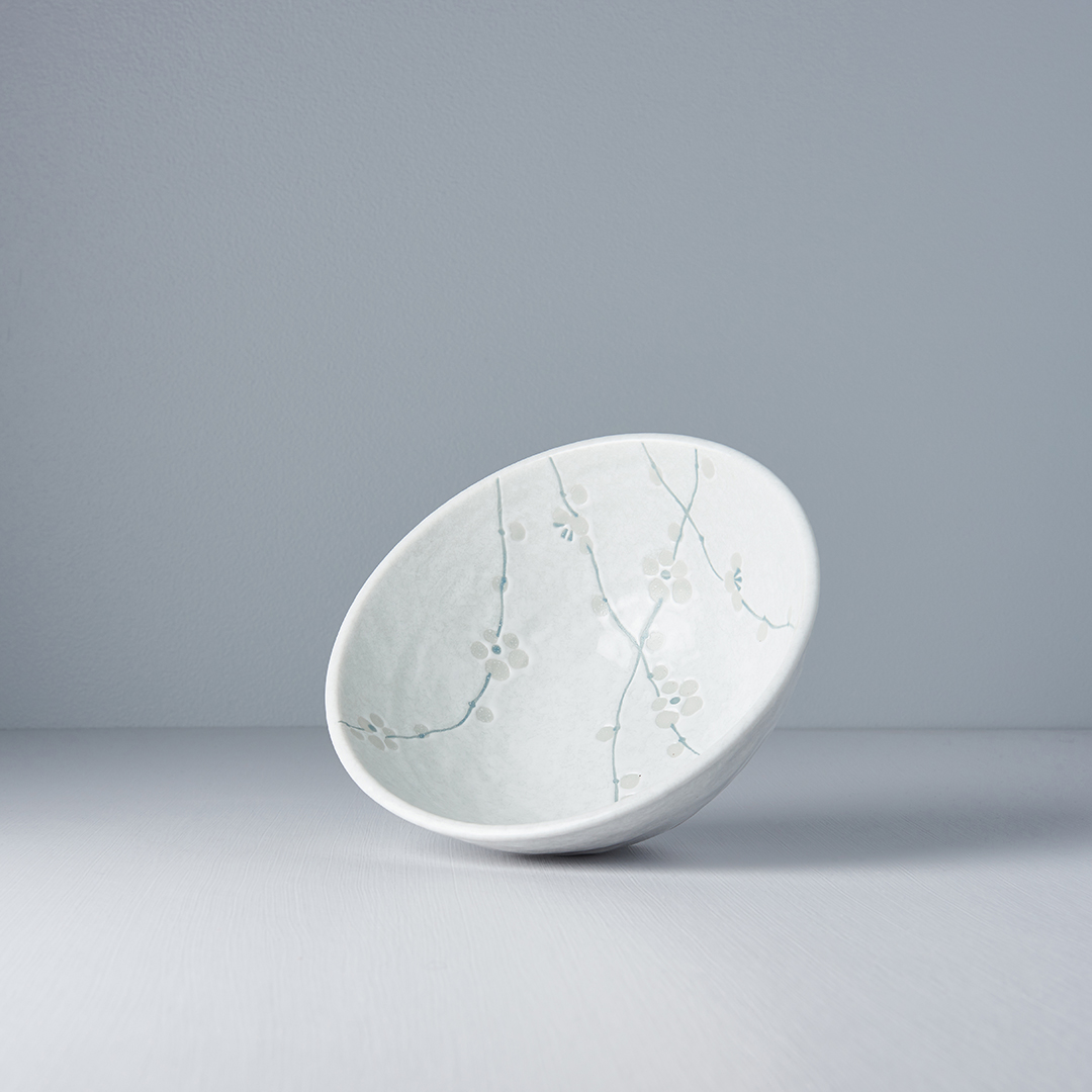 Udon-skål WHITE BLOSSOM 19,5 cm, 800 ml, MIJ