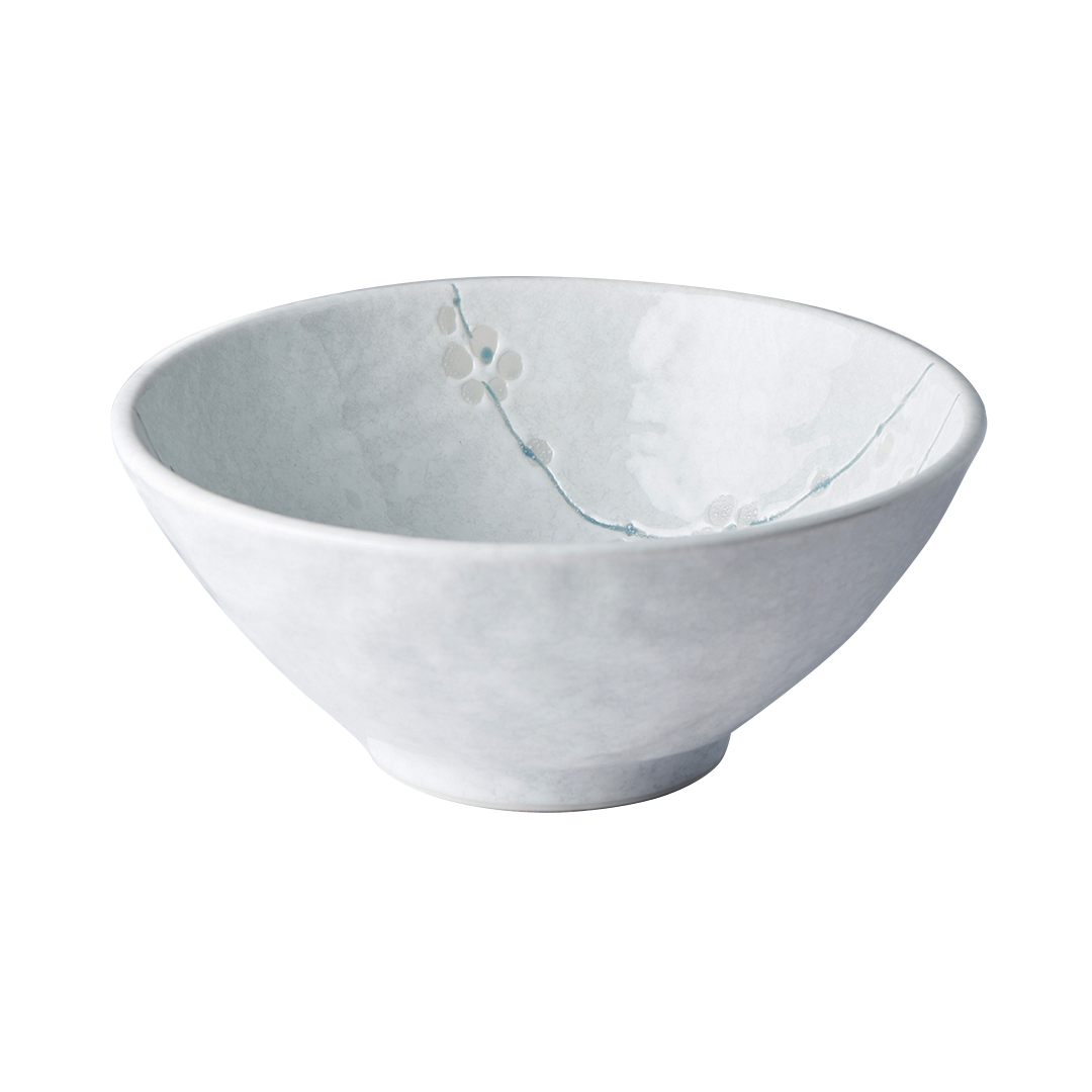 Udon-skål WHITE BLOSSOM 19,5 cm, 800 ml, MIJ