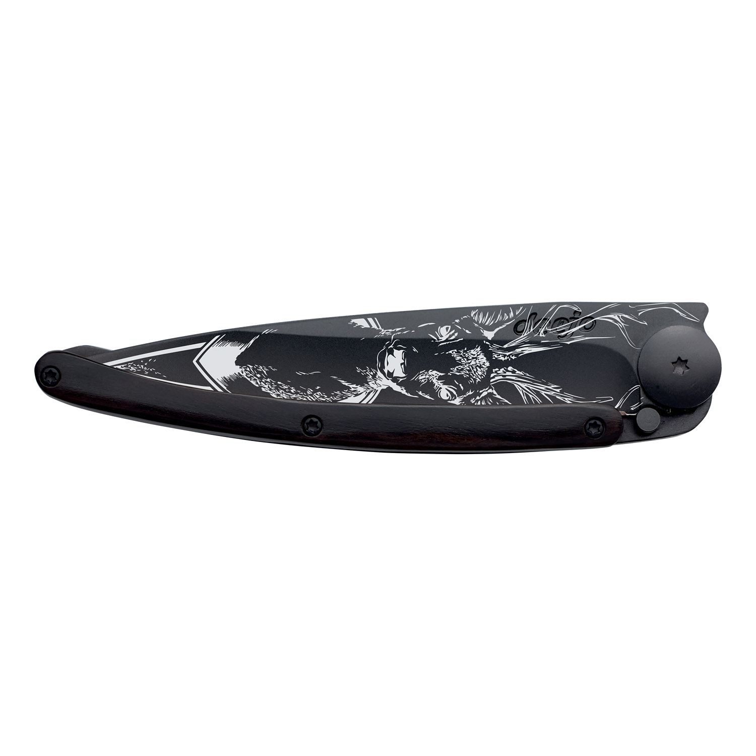 Fickkniv TATOO DEER 37 g, grenadillträ, deejo