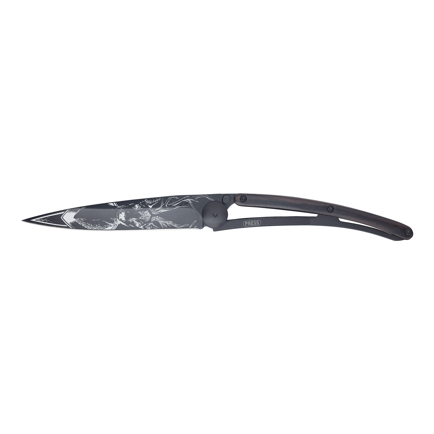 Fickkniv TATOO DEER 37 g, grenadillträ, deejo