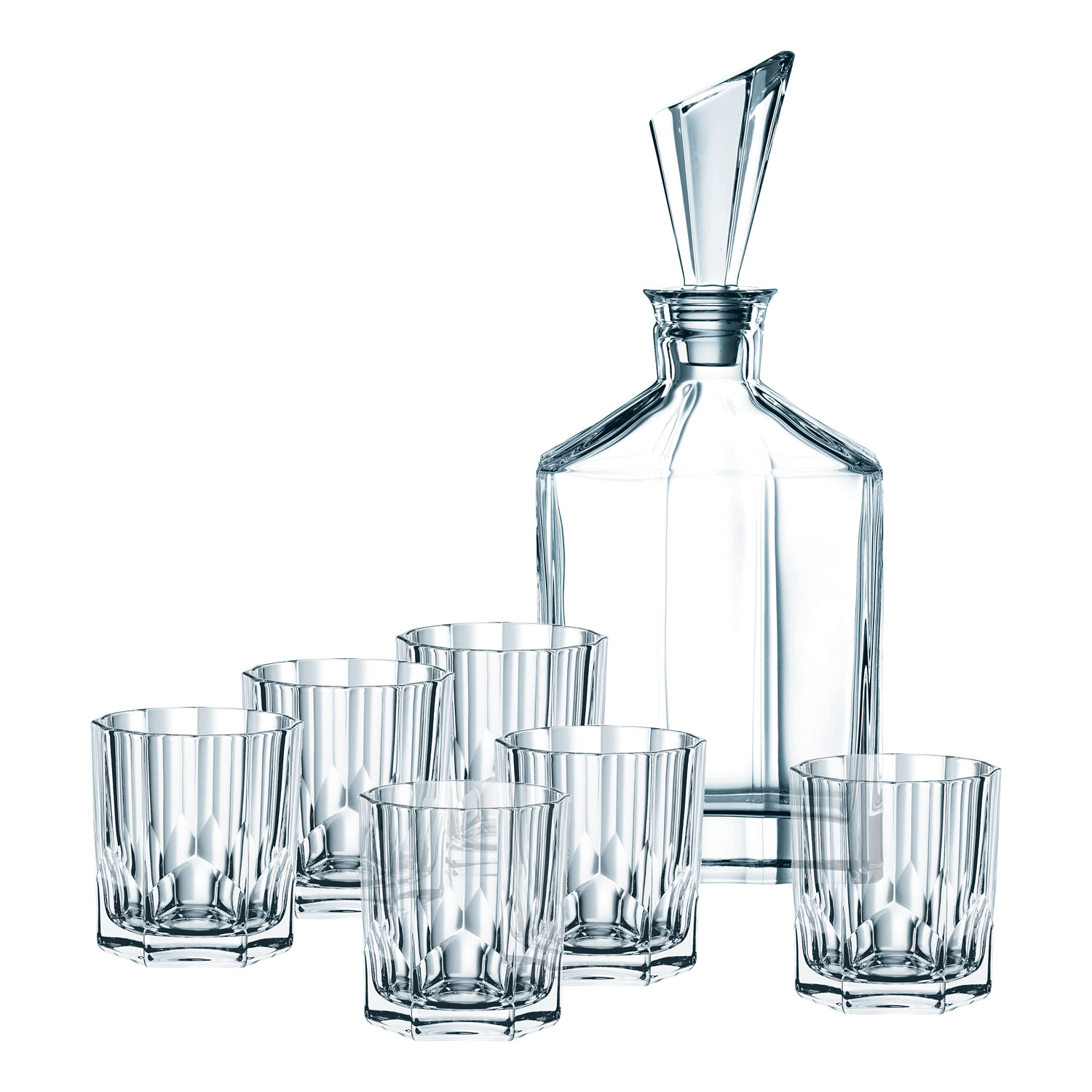 Whiskyglas och en whiskykaraff i set ASPEN, 7 st, Nachtmann