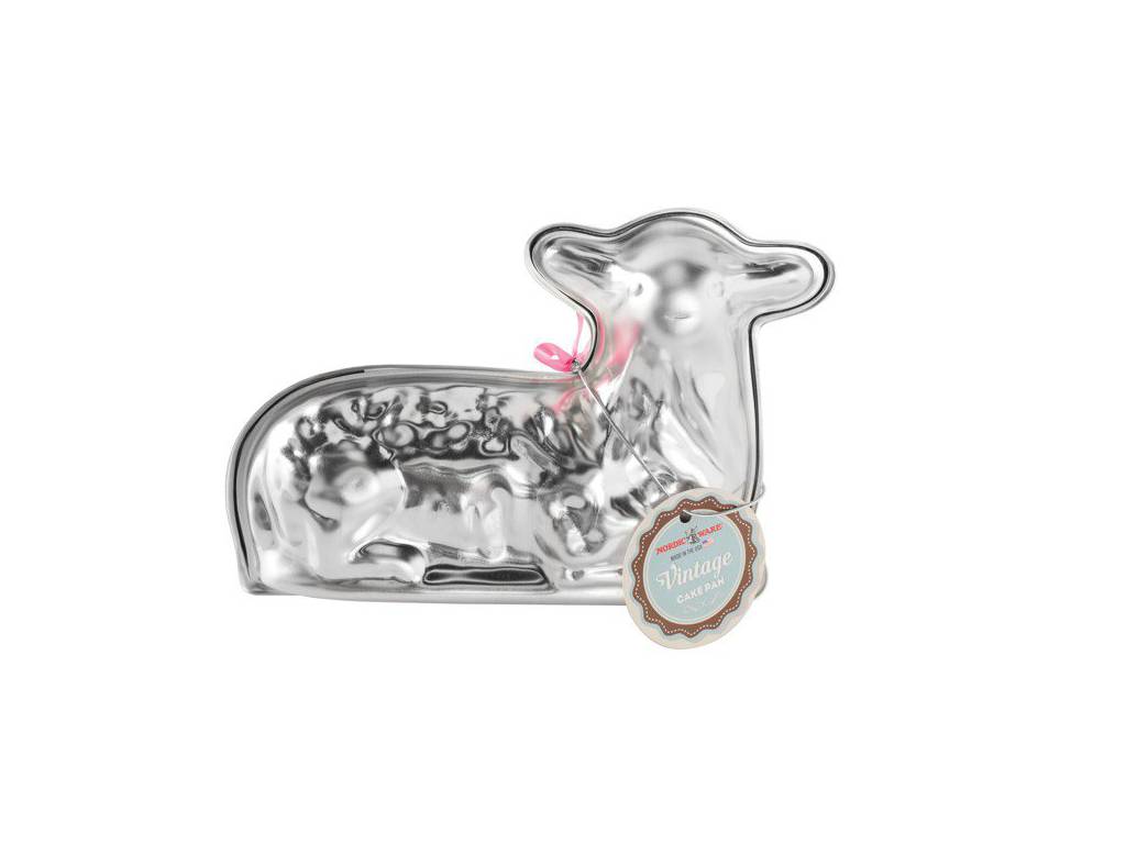 Bakform 3D SPRING LAMB, silver, Nordic Ware