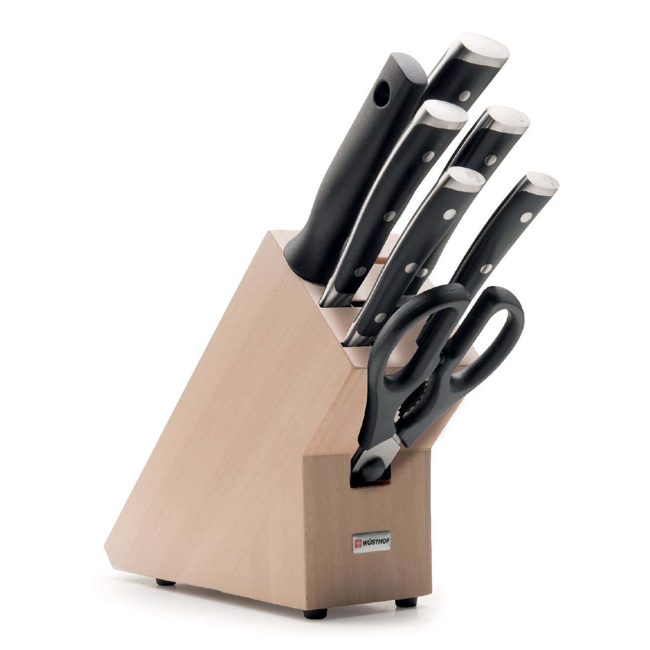 Knivblockset CLASSIC IKON, 8 st, med knivslip och sax, Wüsthof
