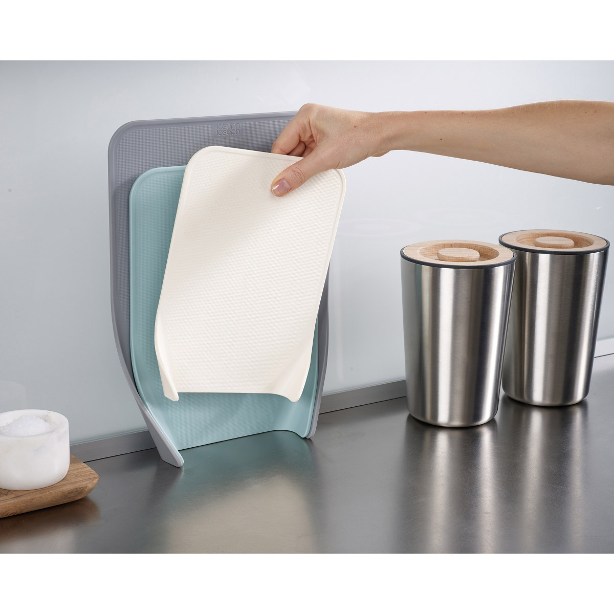 Skärbräda OPAL NEST, set i 3 delar, plast, Joseph Joseph