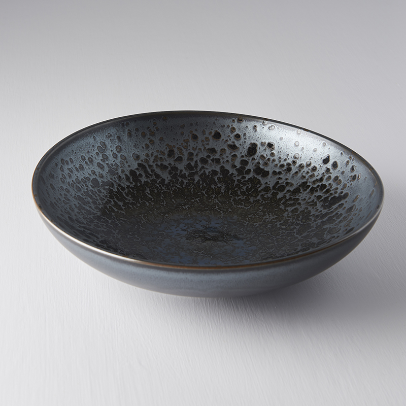 Serveringsskål BLACK PEARL 28 cm, 1,5 l, svart, keramik, MIJ