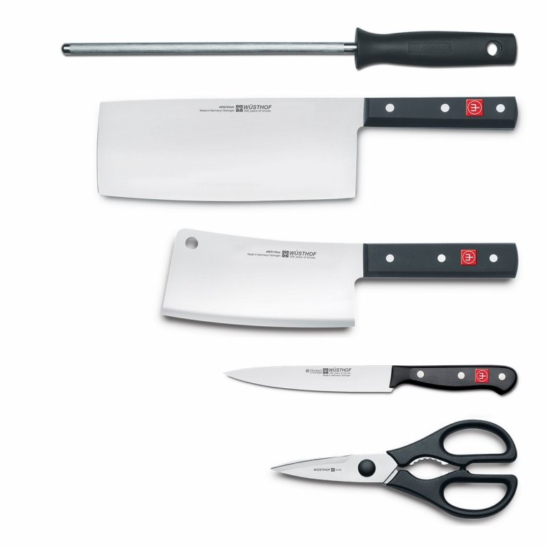 Knivblockset, 6 st, med knivslip och sax, Wüsthof