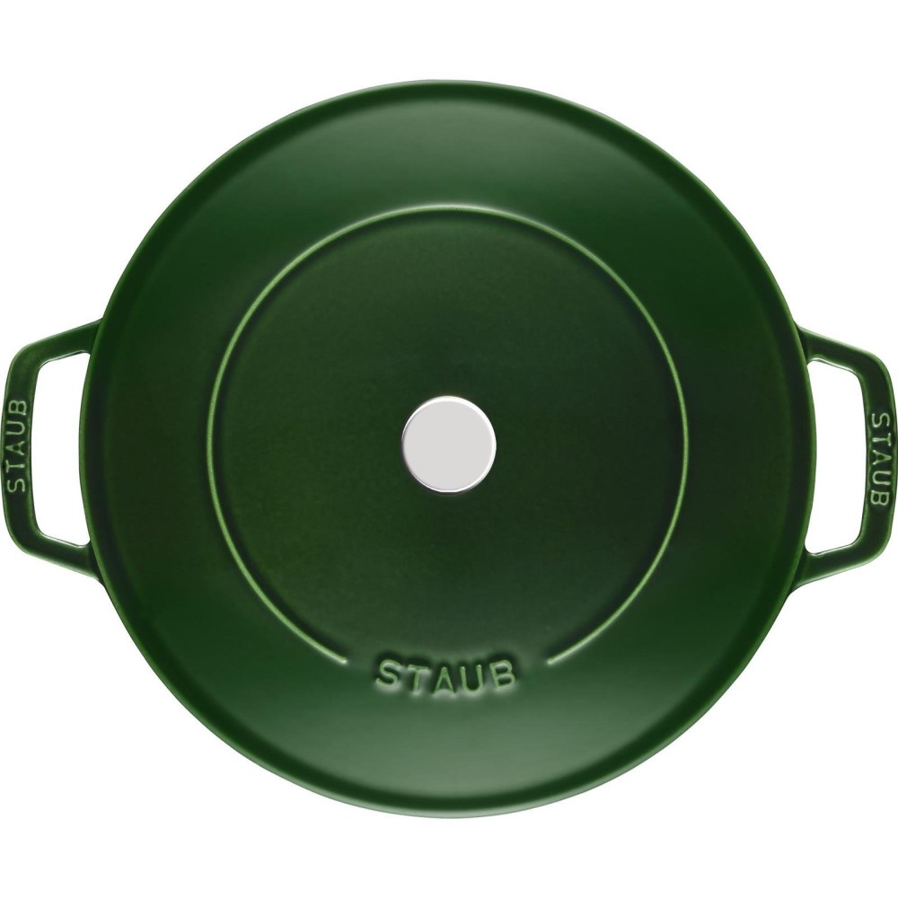 Gryta 24 cm, självtätande lock, gjutjärn, basilika, Staub
