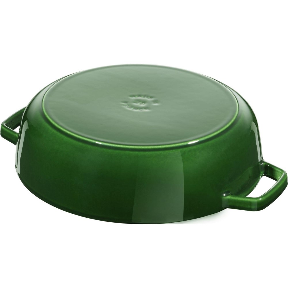 Gryta 24 cm, självtätande lock, gjutjärn, basilika, Staub