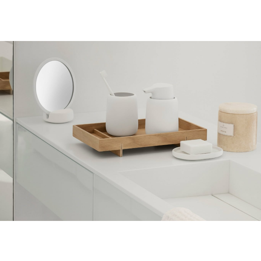 Tandborstmugg SONO, vit, Blomus