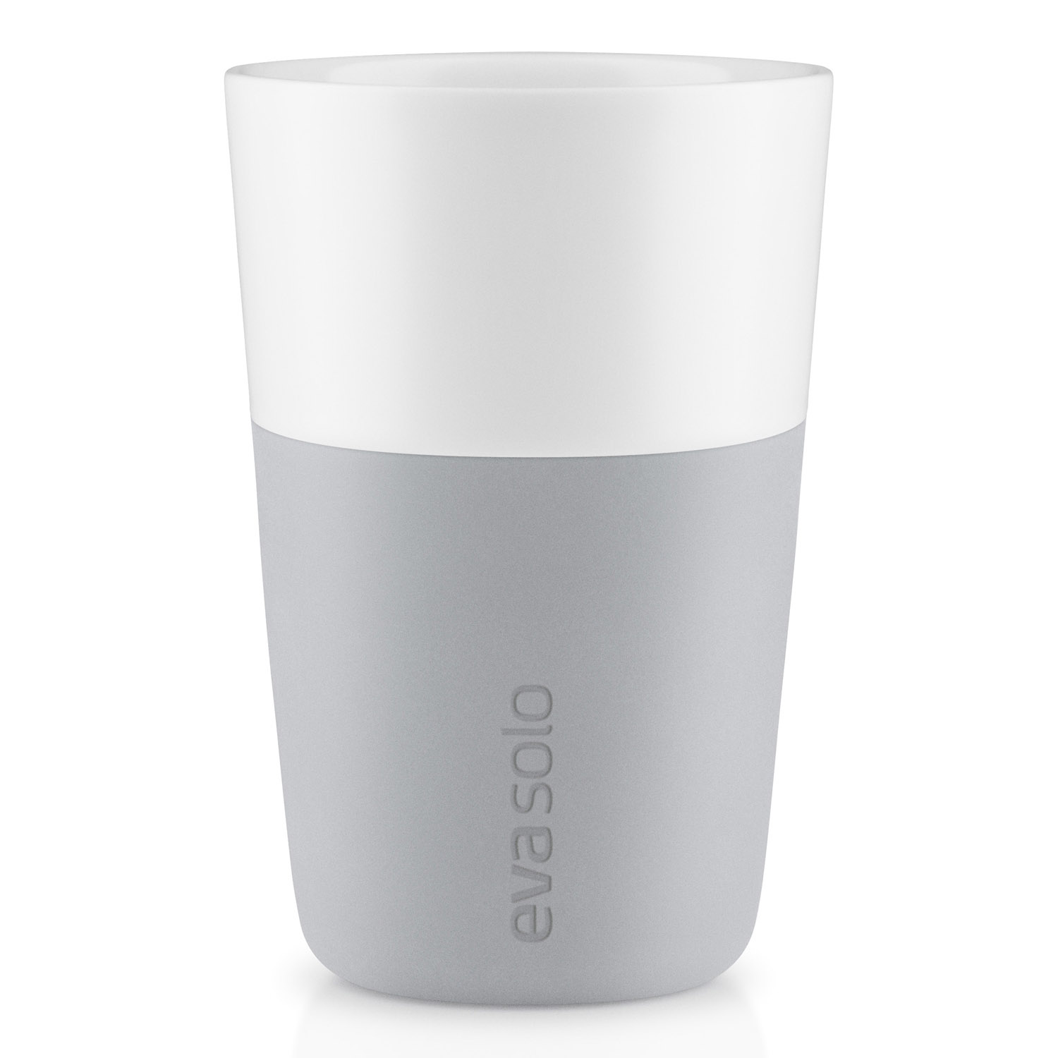 Mugg 360 ml, set i 2 delar, med silikonöverdrag, ljusgrå, Eva Solo