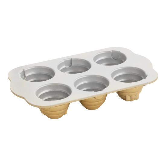 Bakform BEEHIVE, för 6 minikakor, guld Nordic Ware
