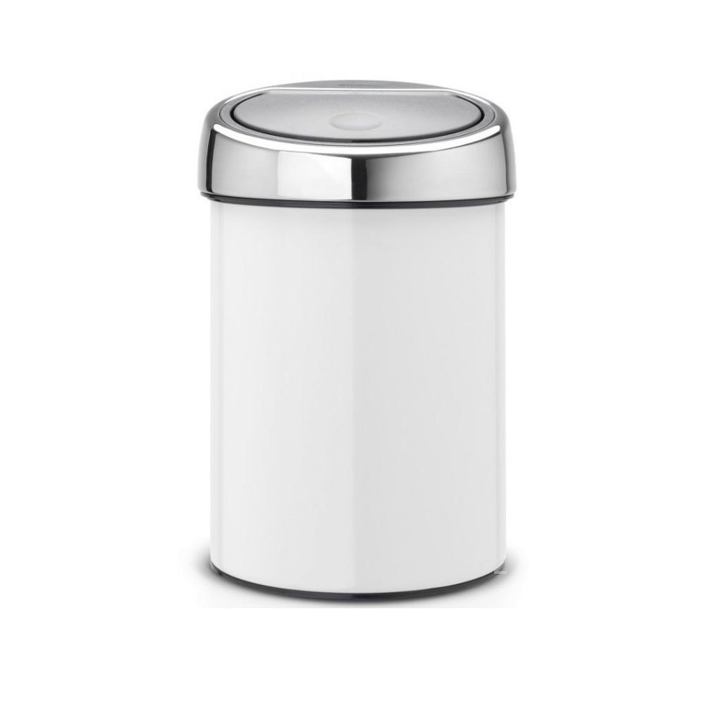 Soptunna med trycklock TOUCH BIN 3 l, vit, Brabantia