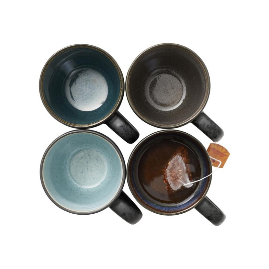 Temugg, set i 4 delar, svart, Bitz