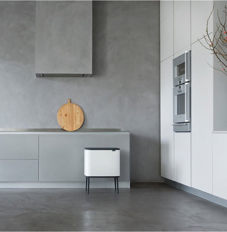 Soptunna med trycklock BO 36 l, vit, Brabantia