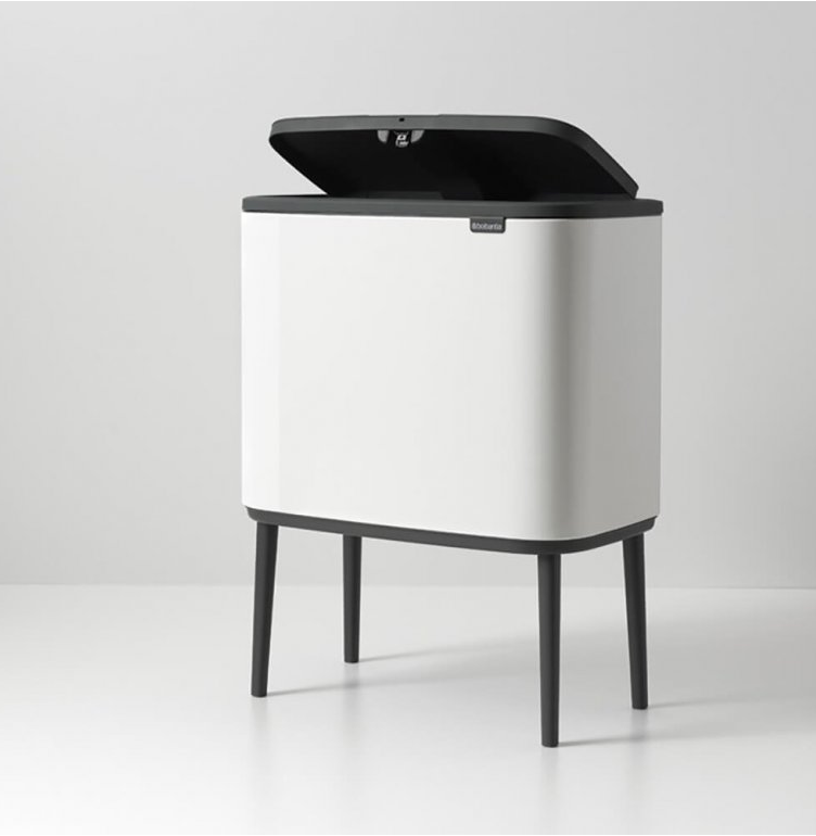 Soptunna med trycklock BO 36 l, vit, Brabantia