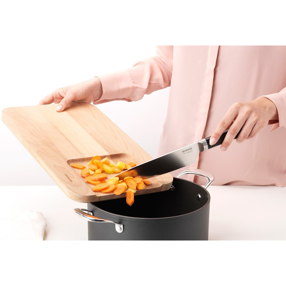 Skärbräda, set i 3 delar, brun, trä, Brabantia