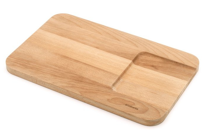 Skärbräda, set i 3 delar, brun, trä, Brabantia
