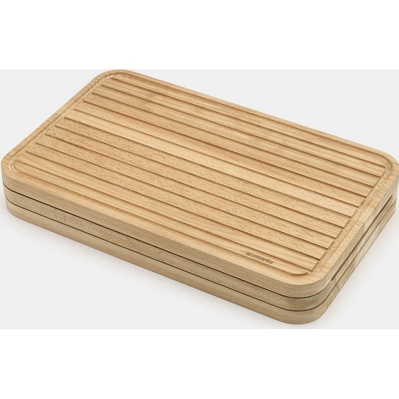 Skärbräda, set i 3 delar, brun, trä, Brabantia