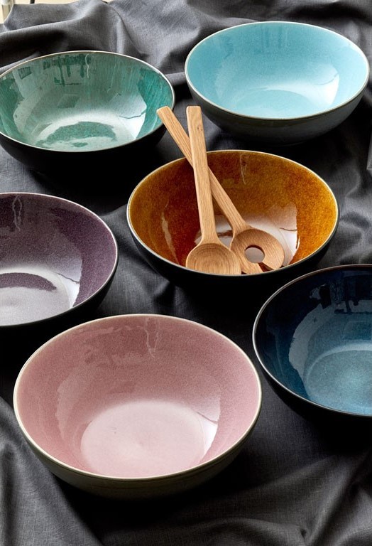 Salladsskål 30 cm, svart/mörkblå, Bitz