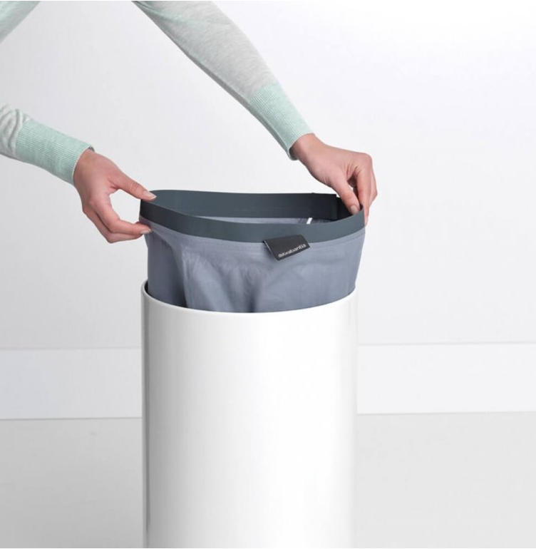 Tvätttunna 35 l, med korklock, vit, Brabantia