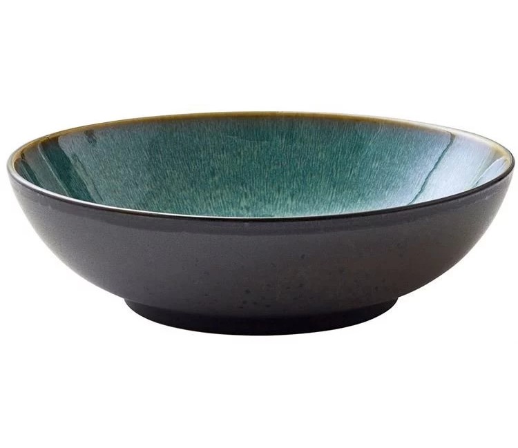 Salladsskål 24 cm, svart/grön, Bitz