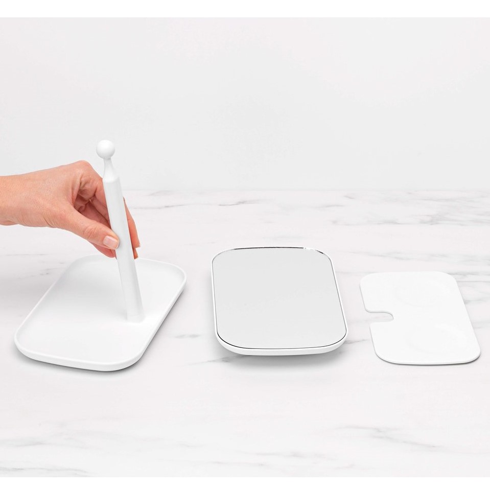 Bordsspegel 28,3 cm, med bricka, vit, Brabantia