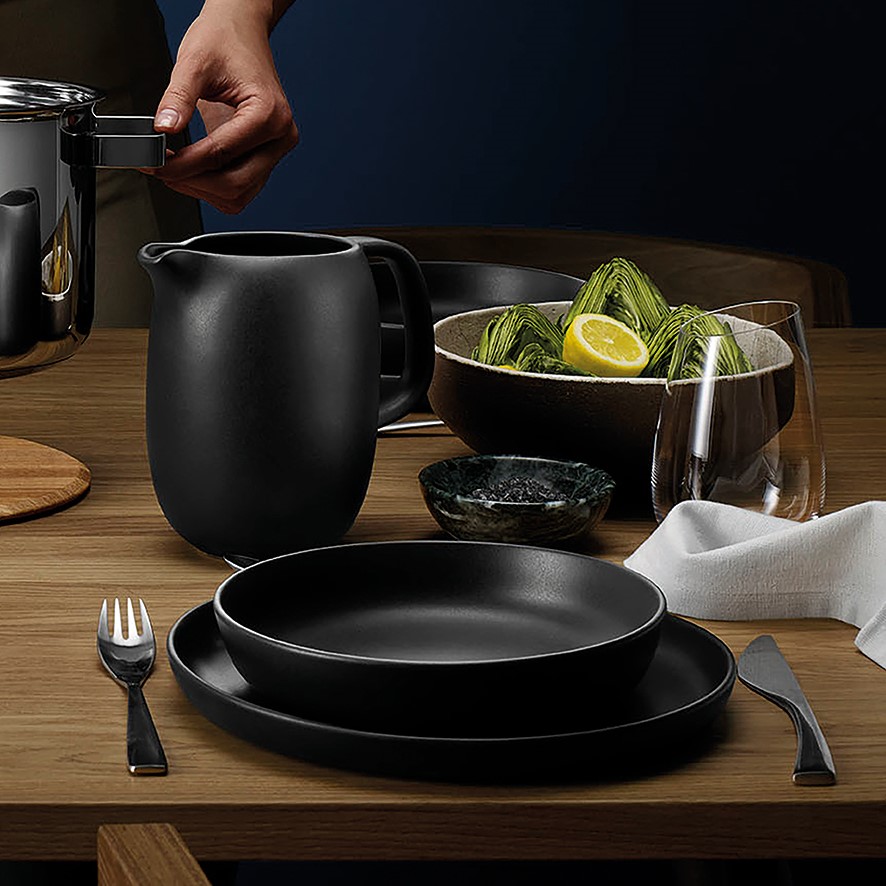 Middagstallrik NORDIC KITCHEN 25 cm, svart, stengods, Eva Solo