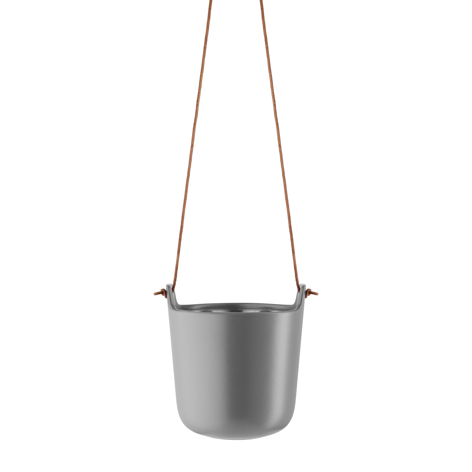 Självvattnande blomkruka 15 cm, hängande, stålgrå, Eva Solo