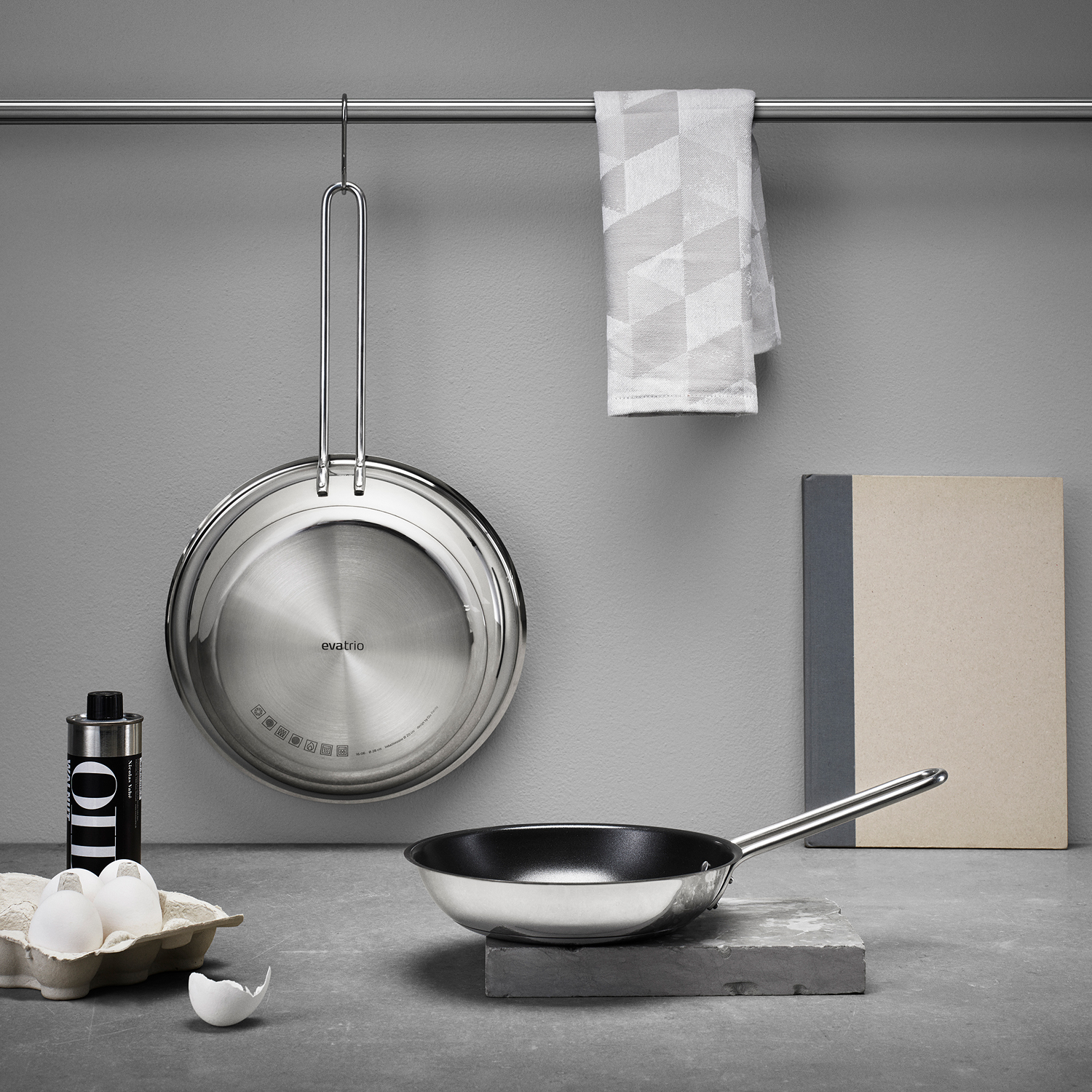Non-stick stekpanna 20 cm, keramisk beläggning, rostfritt stål, Eva Solo