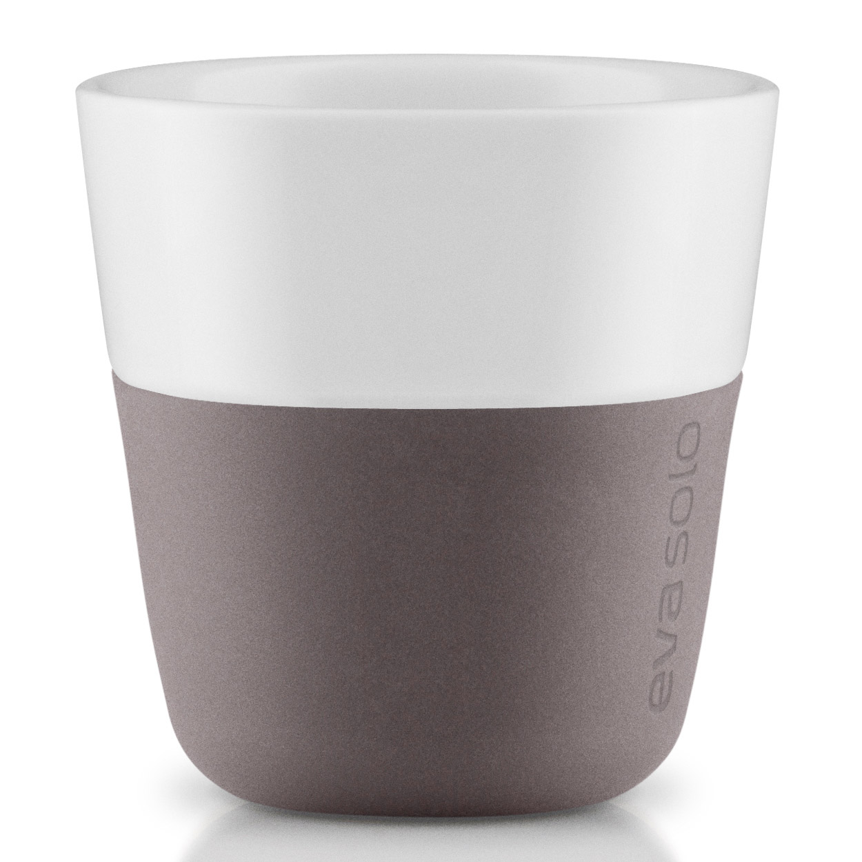 Espressokopp 80 ml, set i 2 delar, silikonbelagd, grå, Eva Solo