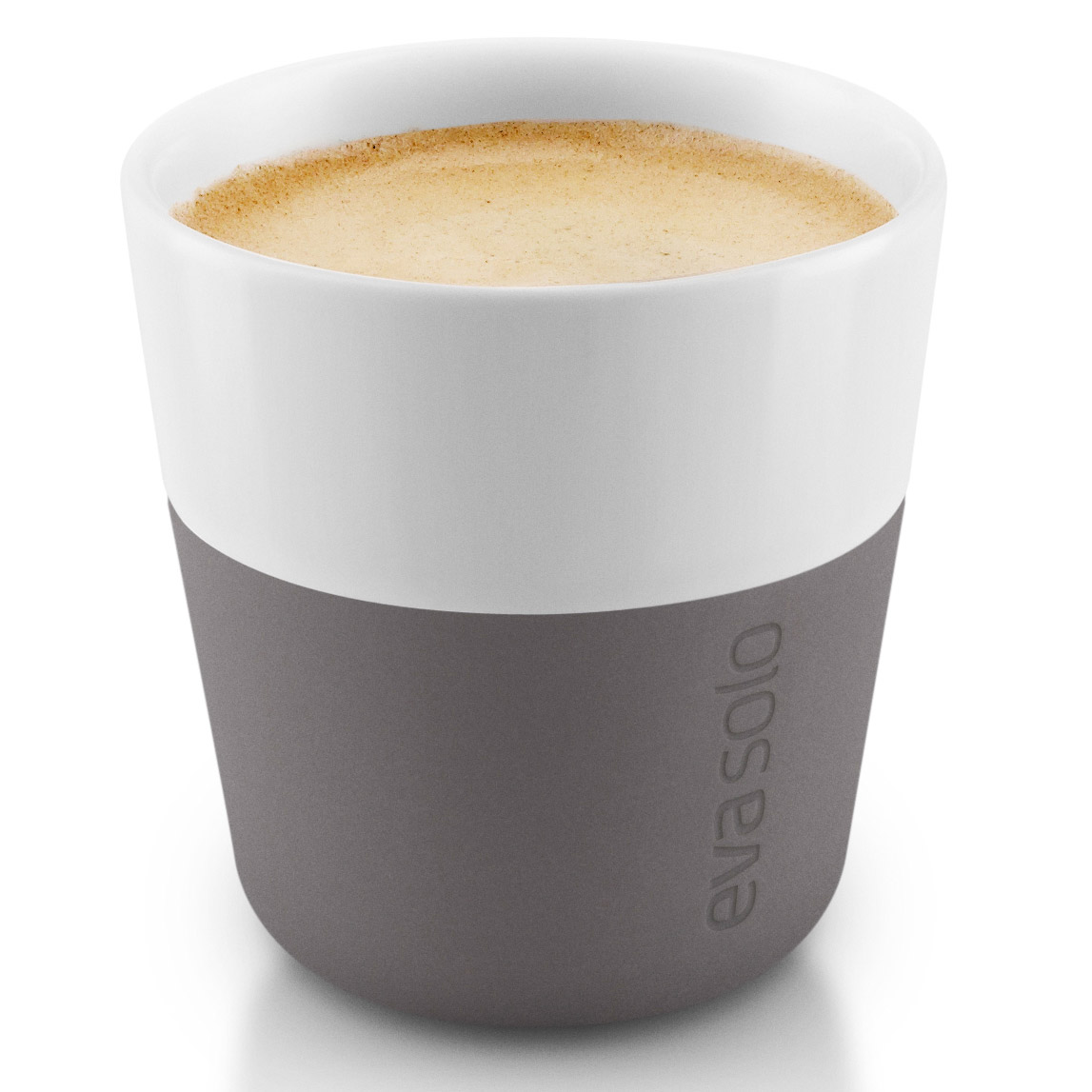 Espressokopp 80 ml, set i 2 delar, silikonbelagd, grå, Eva Solo