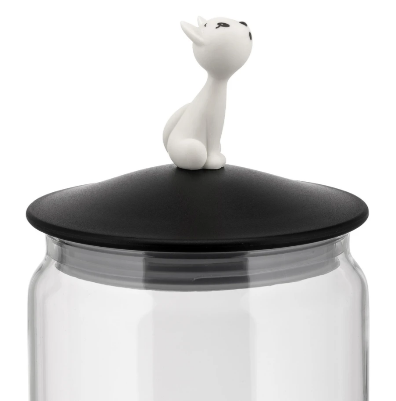 Kattmatsbehållare MIOJAR 1,5 l, röd, glas, Alessi