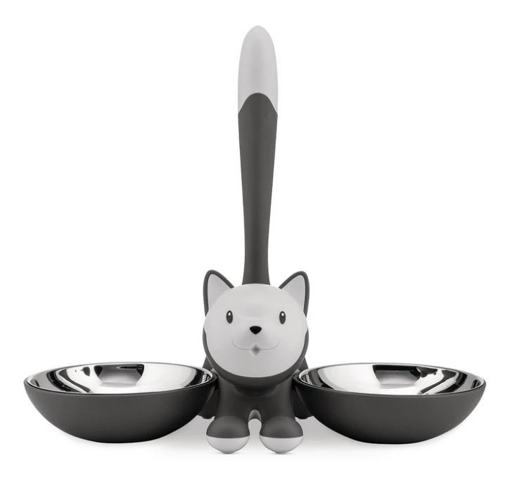 Kattskål TIGRITO 600 ml, grå, ALessi