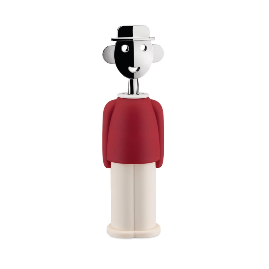 Korkskruv ALESSANDRO M, röd och vit, Alessi