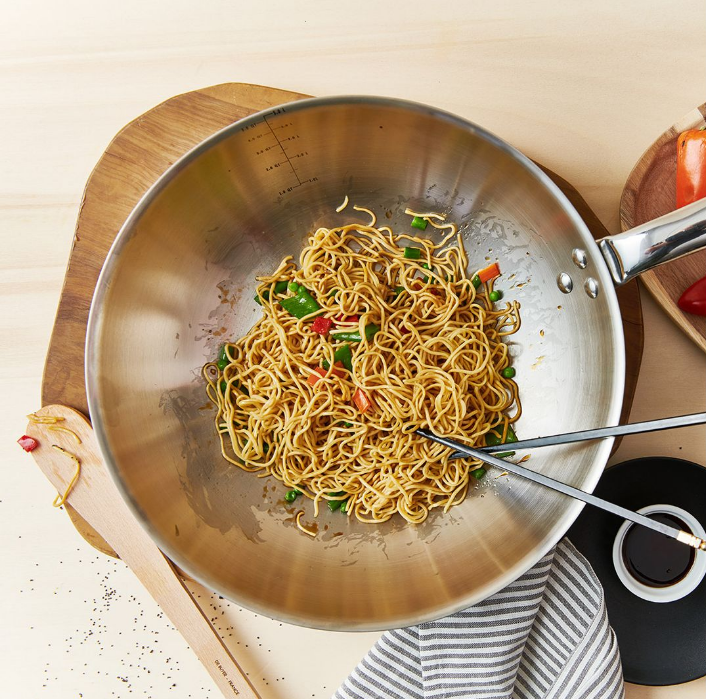 Wok ALCHIMY 32 cm, 4,7 l, rostfritt stål, de Buyer