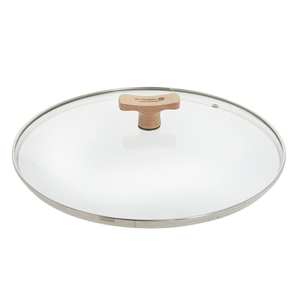 Gryt/pannlock 32 cm, med trähandtag, de Buyer
