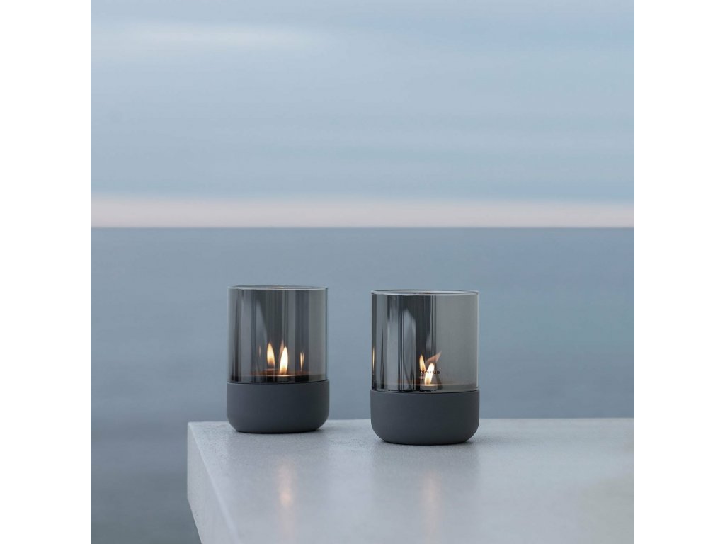 Lykta CALMA, set i 2 delar, 14 cm, rök, Blomus