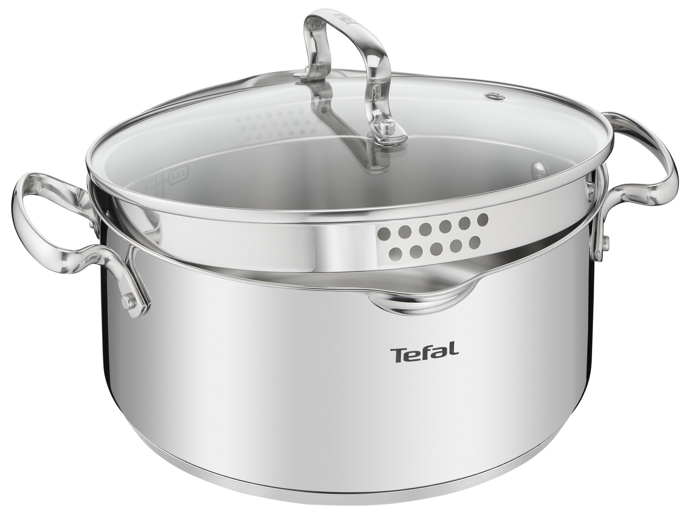 Kastrull DUETTO+ G7194355 18 cm, 2 l, med lock, Tefal
