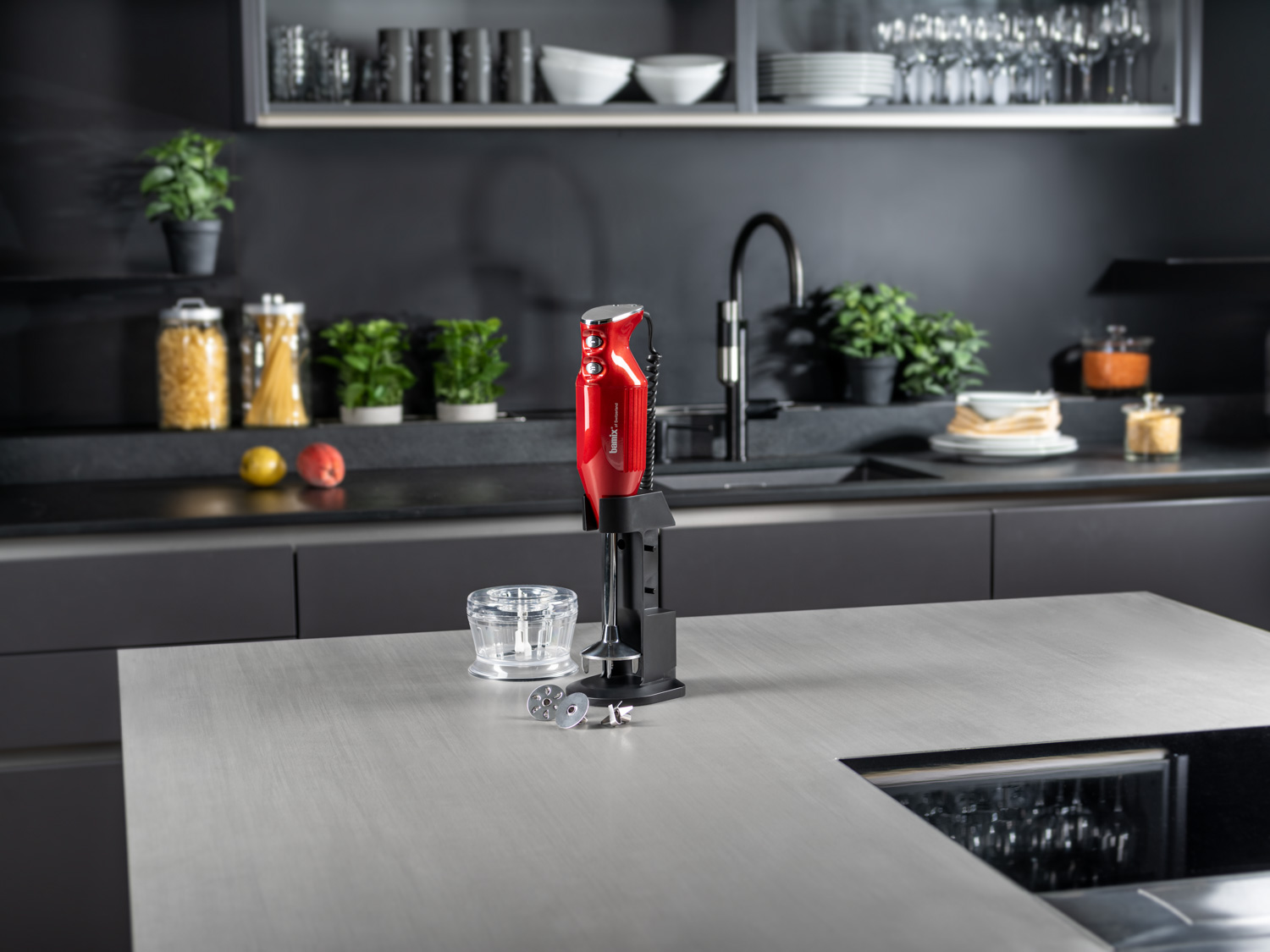 Stavmixer DELUXE typ C, 200 W, röd metallic, Bamix