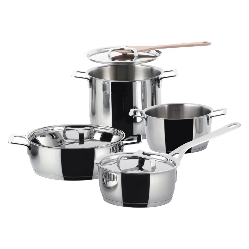 Kastrullset POTS & PANS, 7 st, rostfritt stål, Alessi