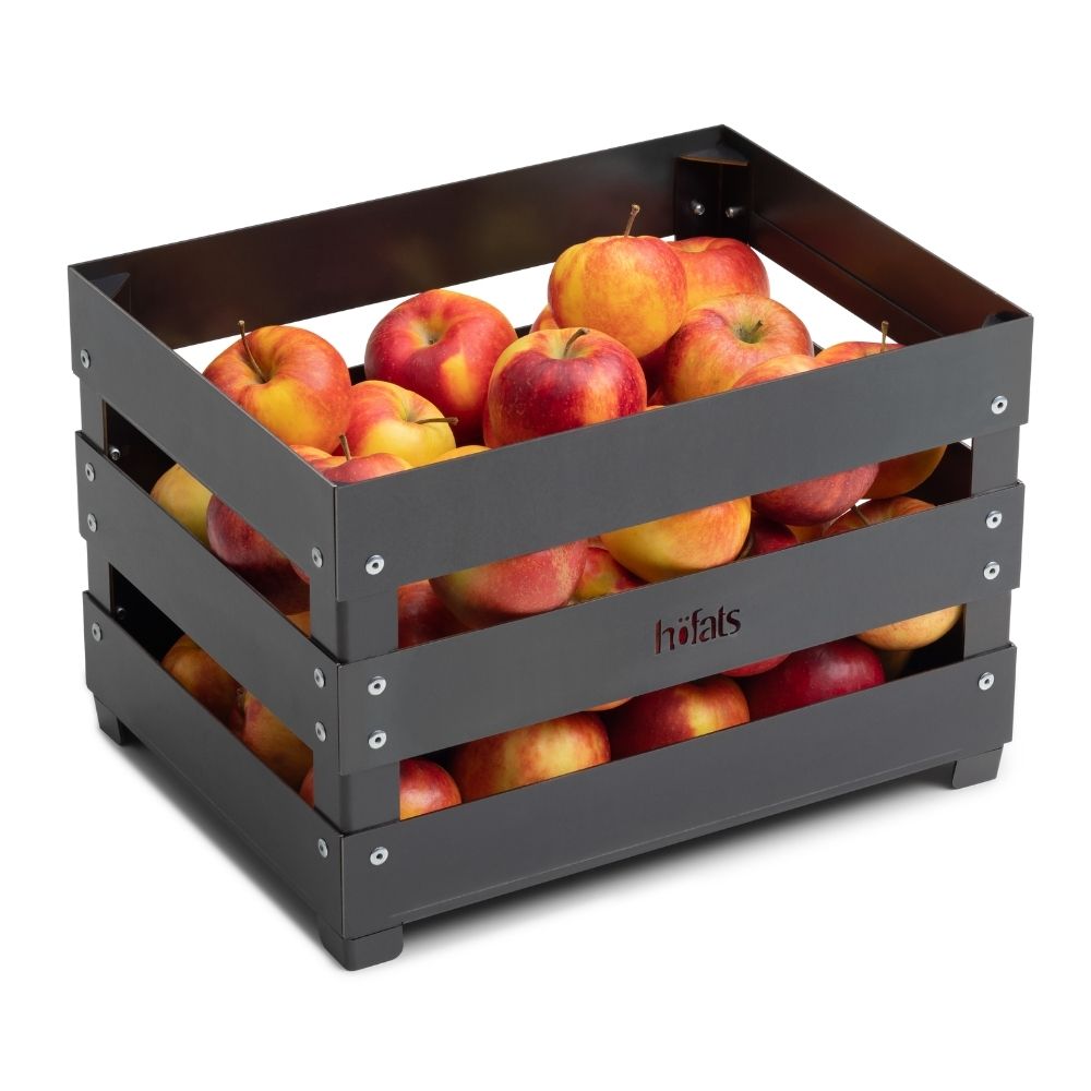 Eldgrop Låda CRATE 40×30×27 cm, cortenstål, Höfats