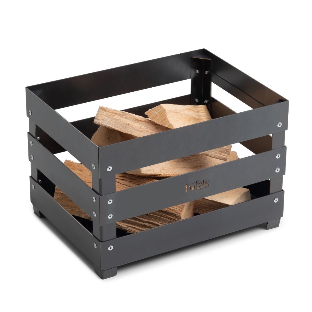 Eldgrop Låda CRATE 40×30×27 cm, cortenstål, Höfats