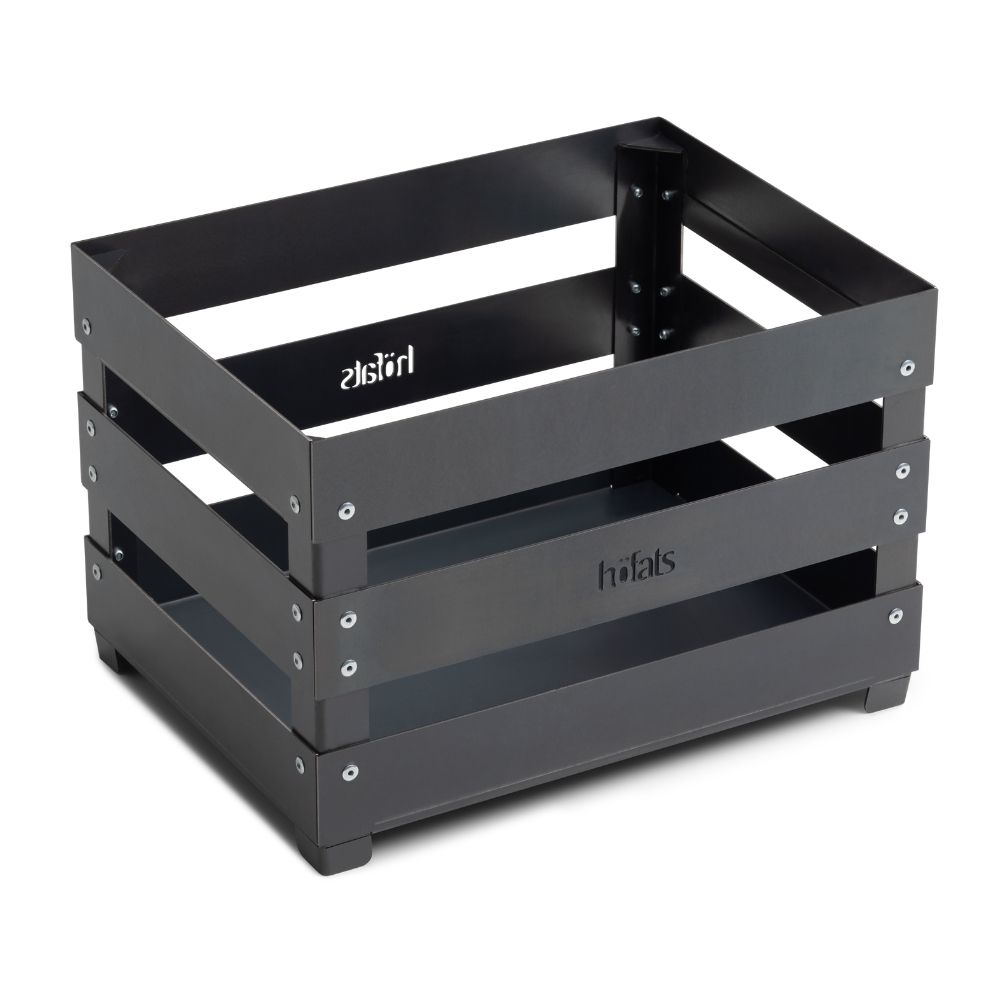 Eldgrop Låda CRATE 40×30×27 cm, cortenstål, Höfats