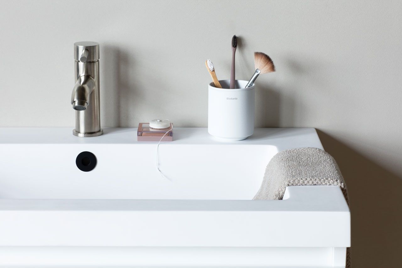 Tandborstmugg MINDSET, mineralvit, Brabantia