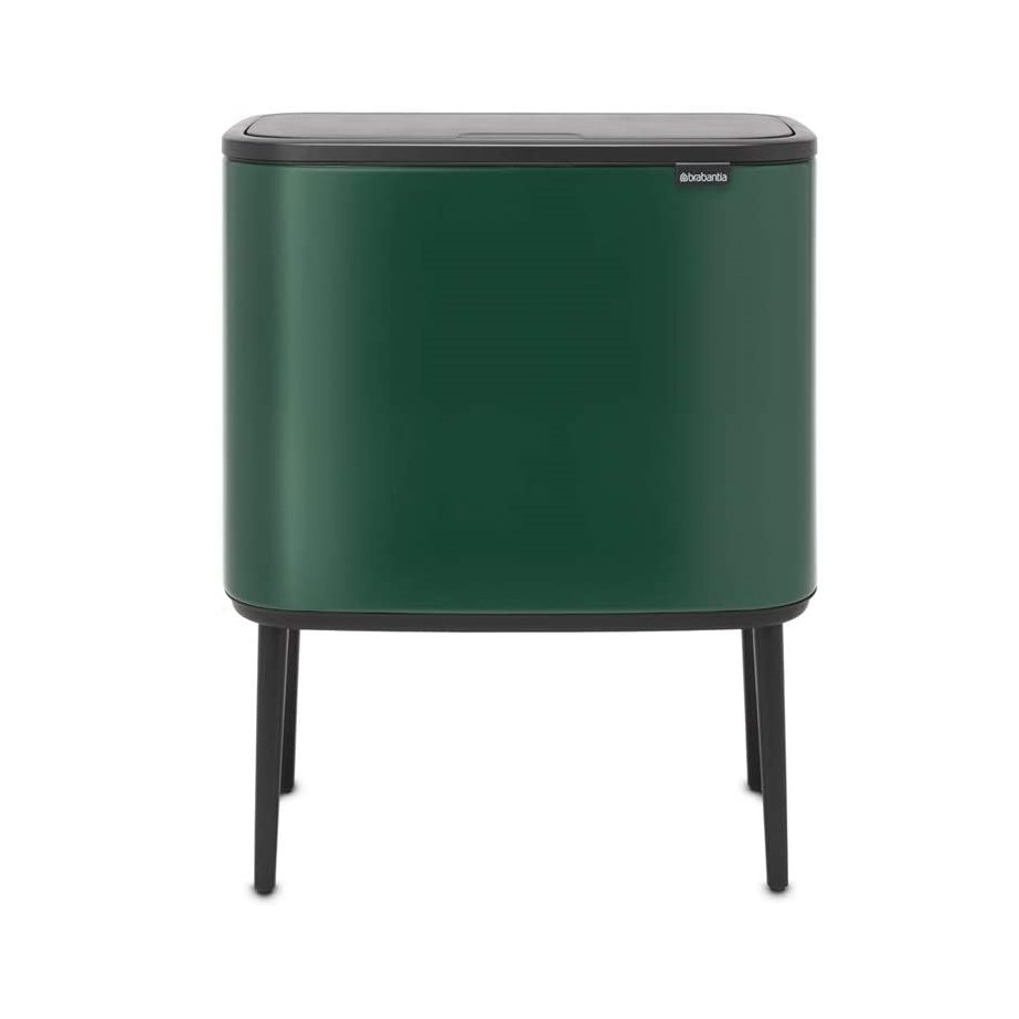 Soptunna med trycklock BO TOUCH BIN 3 x 11 l, grön, Brabantia