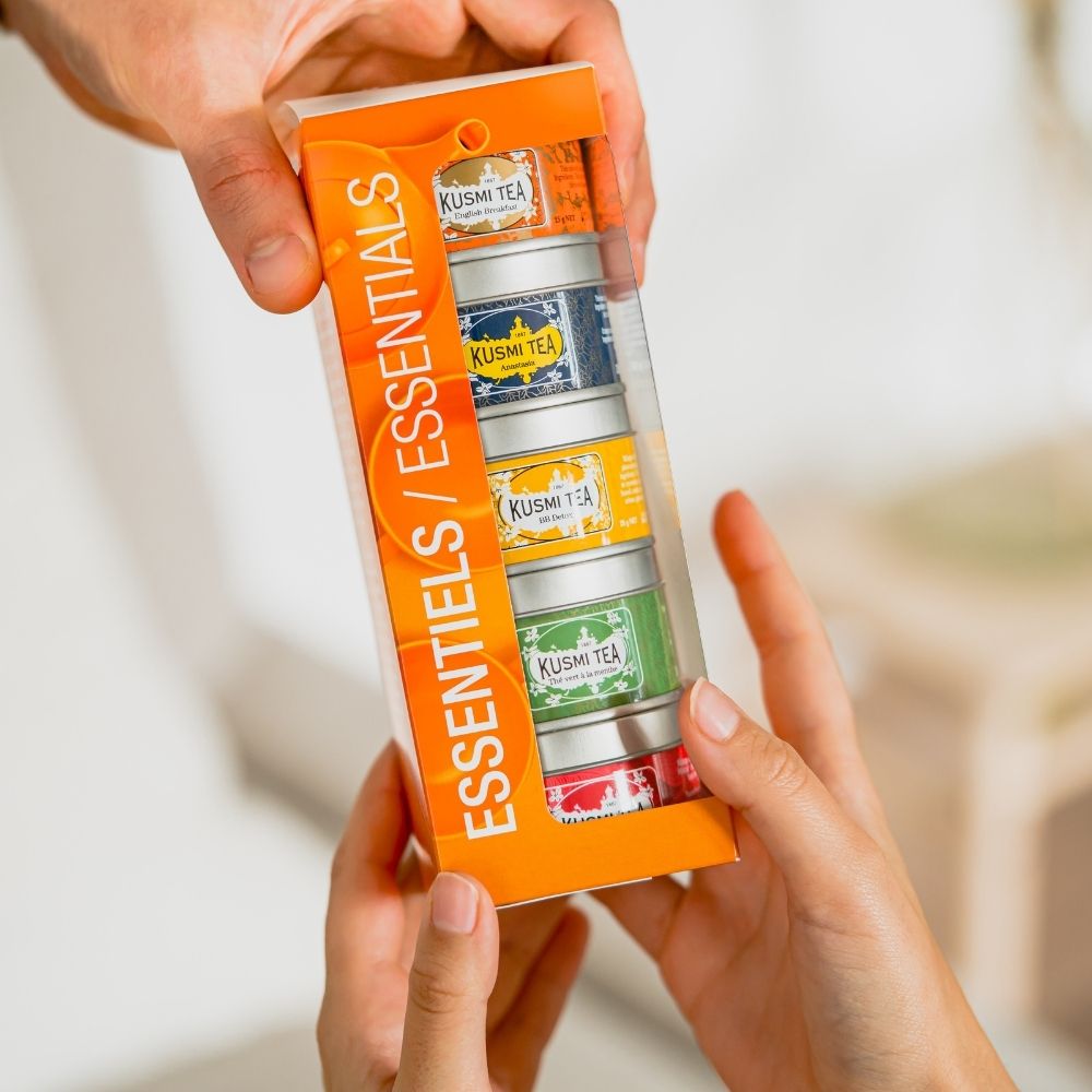Teservis ESSENTIALS, set i 5 delar teburkar 25 g, Kusmi Tea