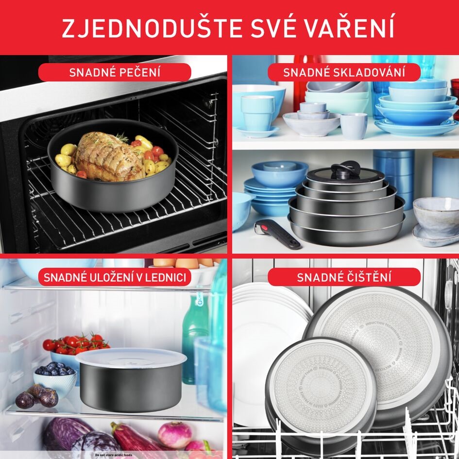 Kastrullset INGENIO DAILY CHEF L7619202, 8 st, Tefal